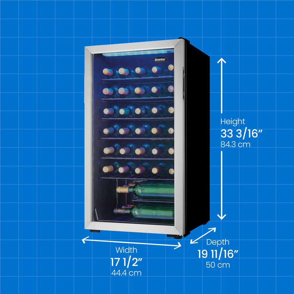 Danby 36 Bottle Free-Standing Wine Cooler in Stainless Steel