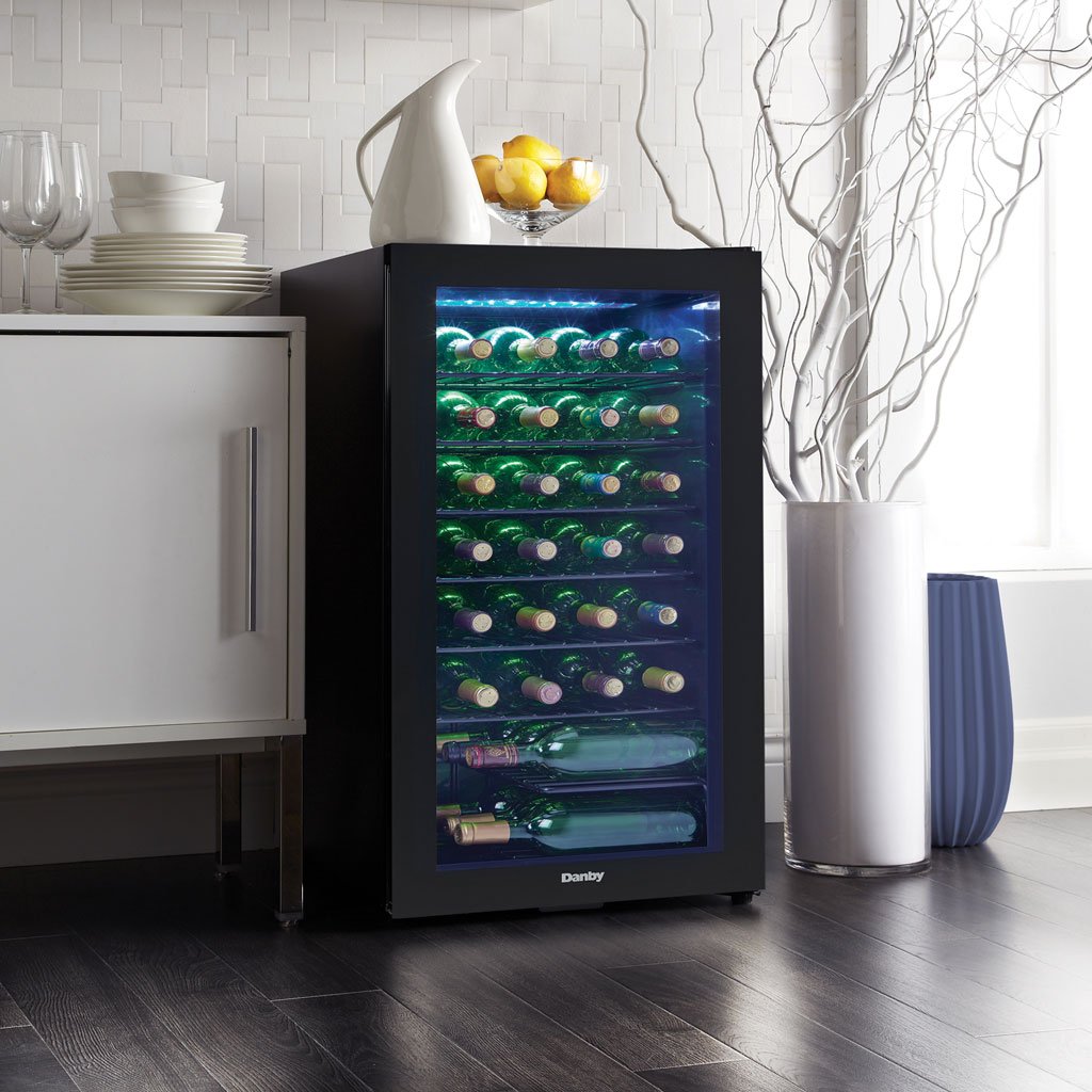 Danby 36 Bottle Free-Standing Wine Cooler in Black