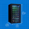 Danby 36 Bottle Free-Standing Wine Cooler in Black