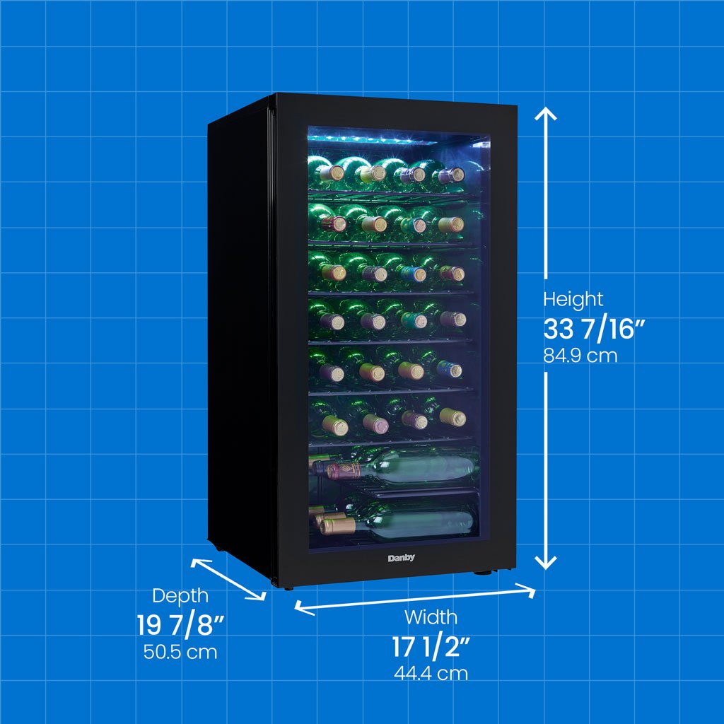 Danby 36 Bottle Free-Standing Wine Cooler in Black