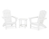 Nautical 3-Piece Adirondack Set with South Beach 18" Side Table