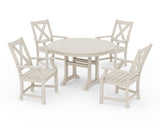 Braxton 5-Piece Nautical Trestle Arm Chair Dining Set