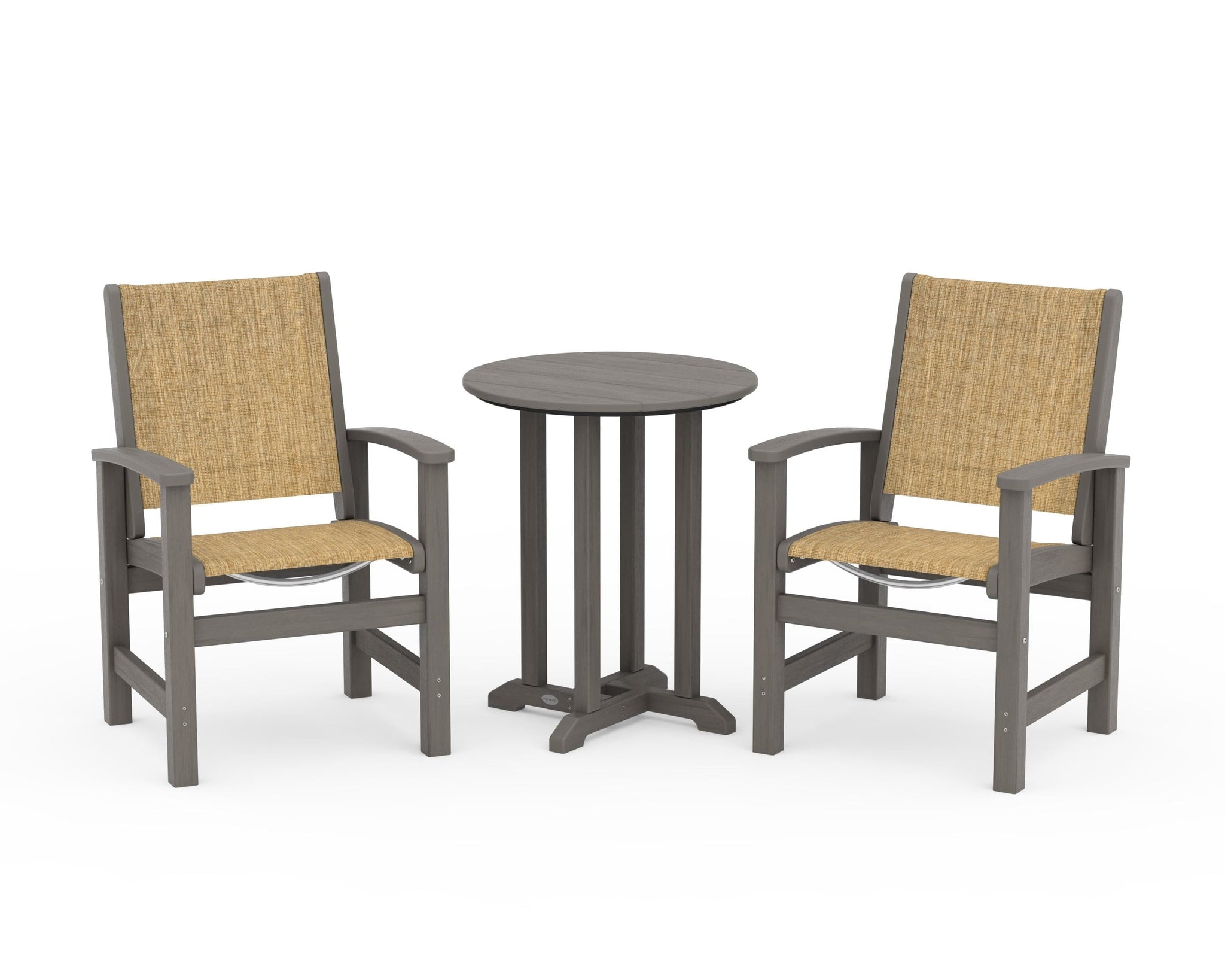 Coastal 3-Piece Round Bistro Dining Set