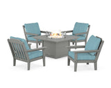 Cottage 5-Piece Deep Seating Set with Fire Pit Table