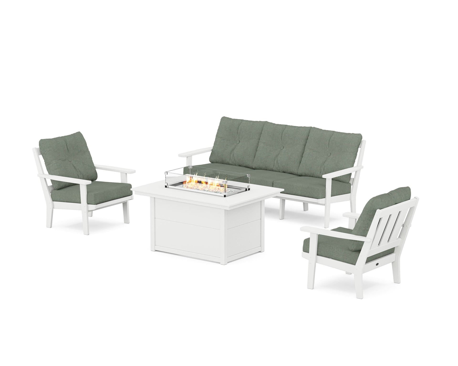 Oxford Deep Seating Fire Pit Table Set
