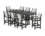 Coastal 9-Piece Bar Set with Trestle Legs