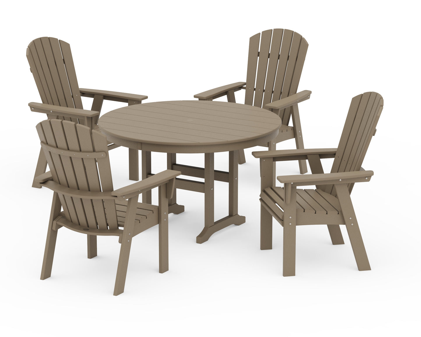 Nautical Adirondack 5-Piece Round Farmhouse Dining Set