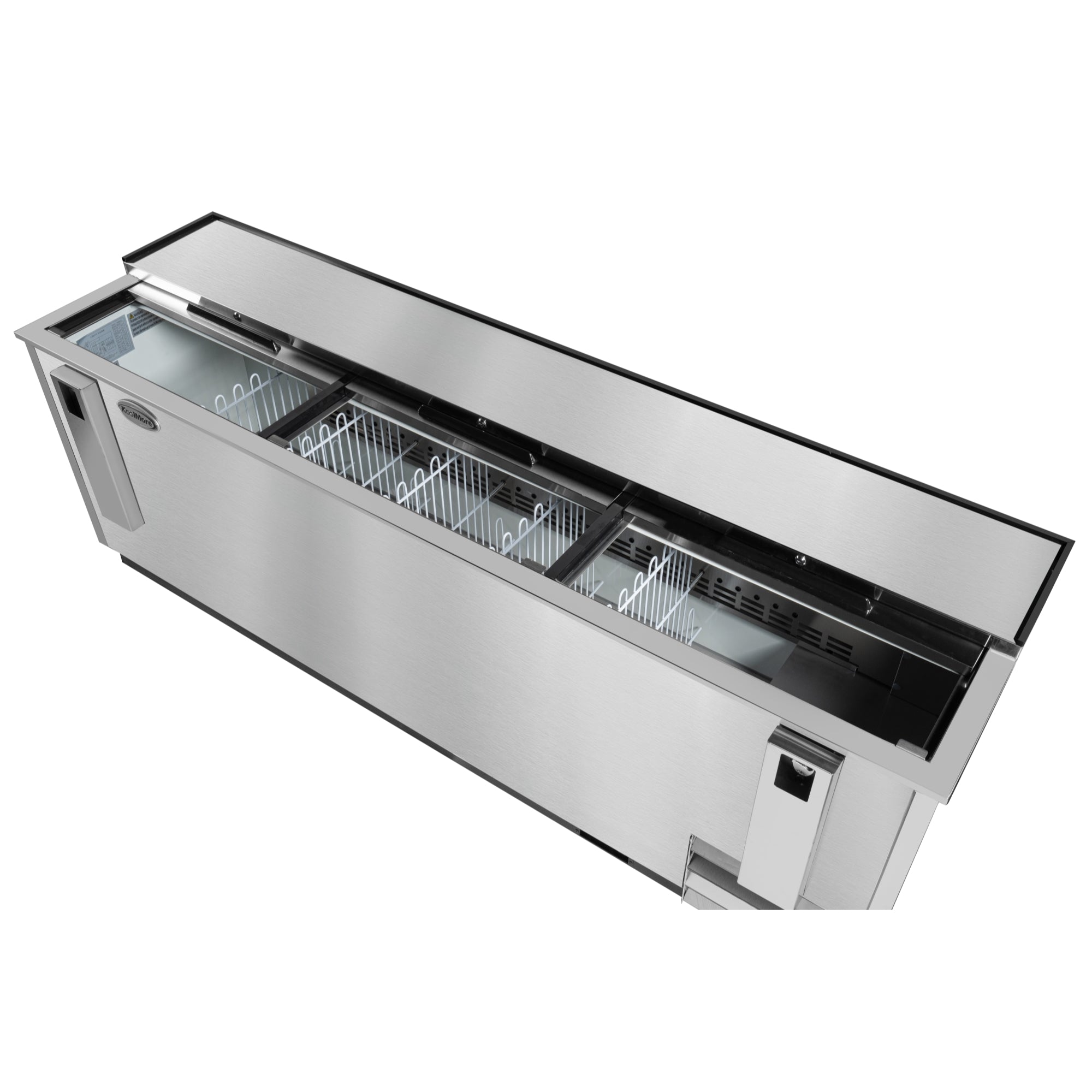 95 in. Commercial Bottle Cooler in Stainless-Steel with Built-In Opener, ETL Listed, 30 cu. ft.