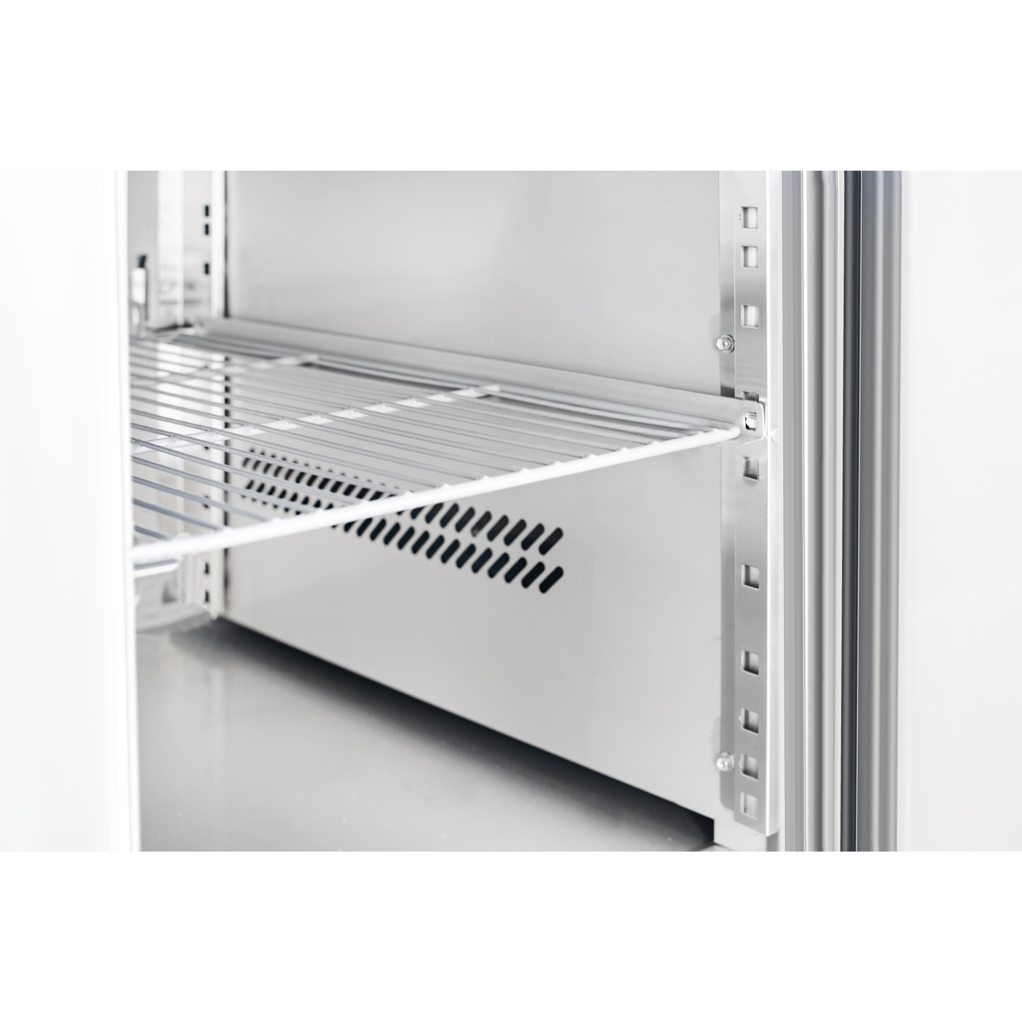 59 in. Commercial Refrigerated Granite Top Pizza Prep Station with Stainless Steel Refrigerated Condiment Pan Holder