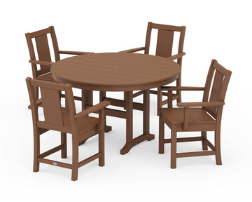 Prairie 5-Piece Round Farmhouse Dining Set