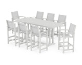 Coastal 9-Piece Bar Set with Trestle Legs
