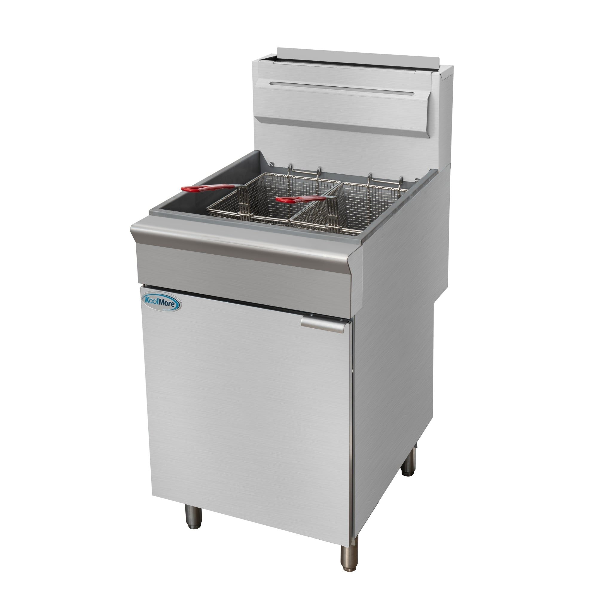 75 lb. Floor Standing Liquid Propane Commercial Fryer with 150,000 BTU in Stainless-Steel, ETL Listed