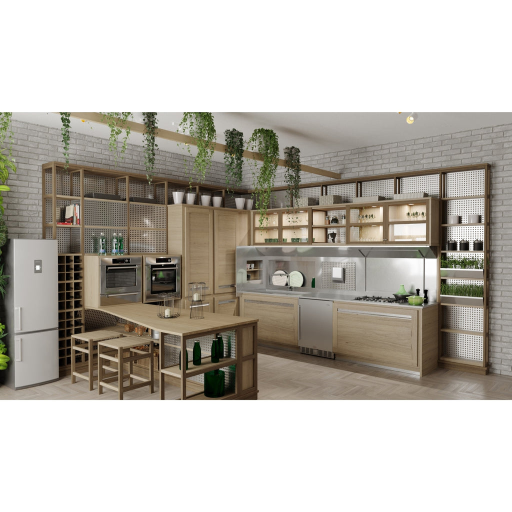 23.4 in. Stainless Steel, Solid-Door Built-In Refrigerator and Beverage Cooler, 5 Cu. ft.