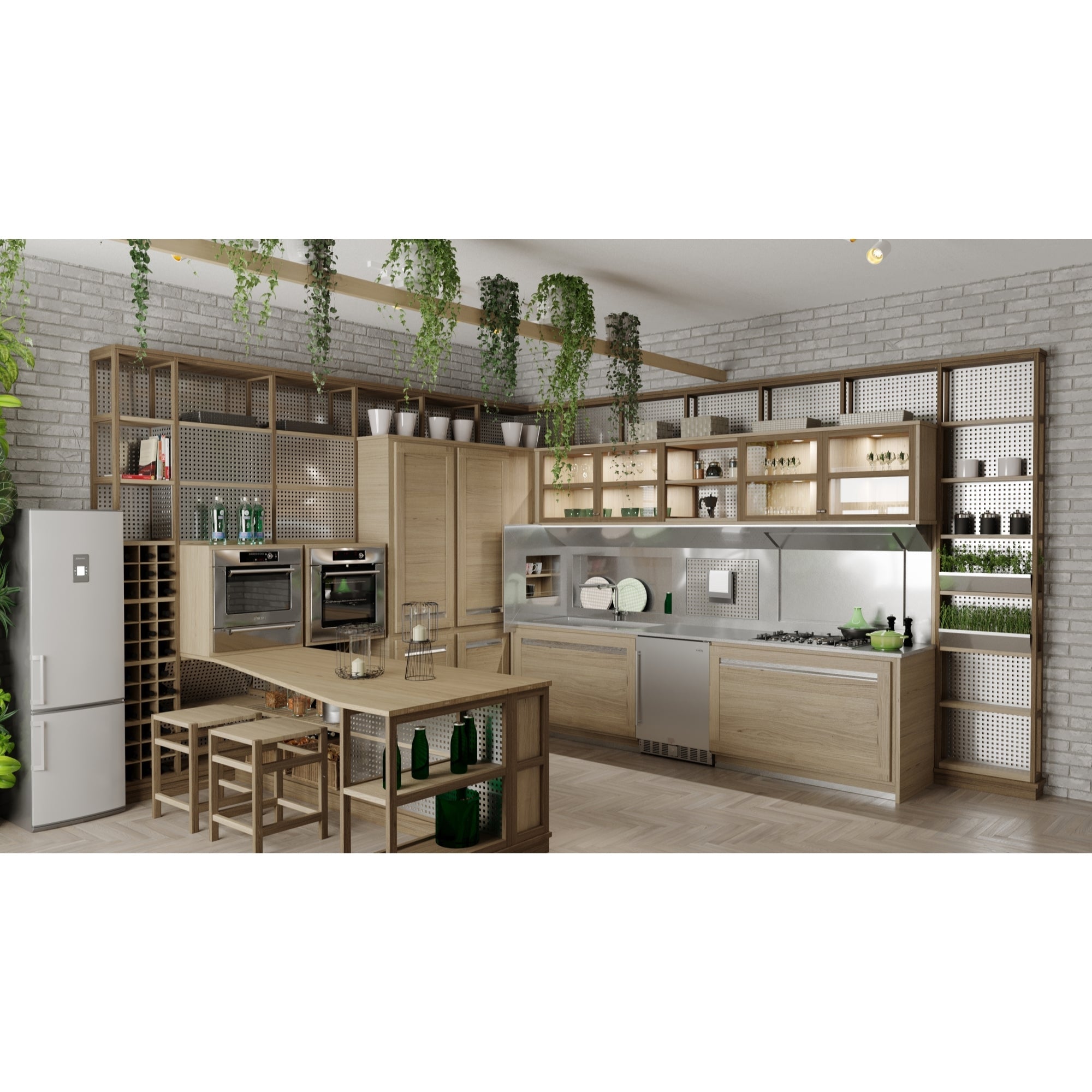 23.4 in. Stainless Steel, Solid-Door Built-In Refrigerator and Beverage Cooler, 5 Cu. ft.