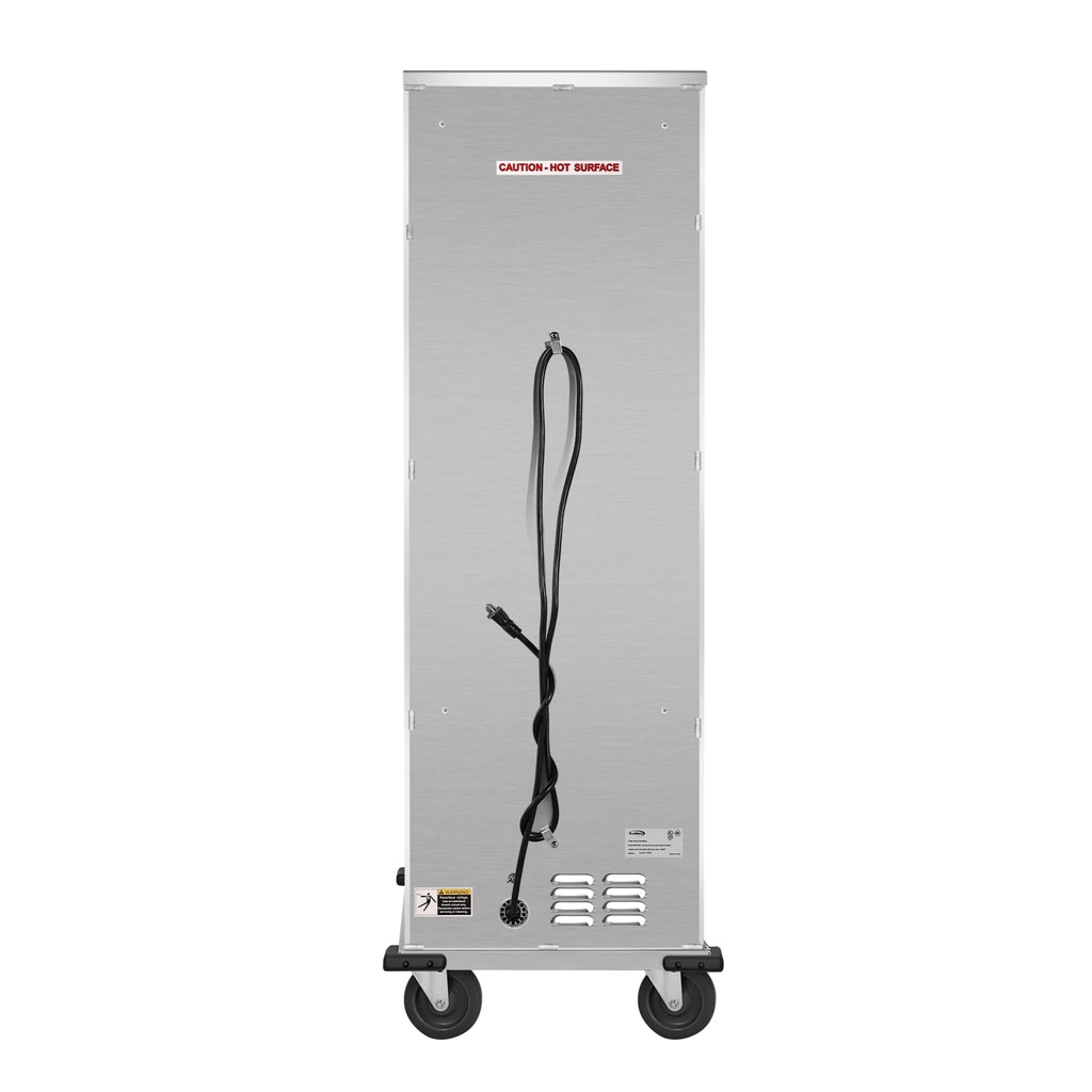 33 in. Commercial Non-Insulated Heated Holding Cabinet with 36-Pan Capacity and Glass Door in Silver