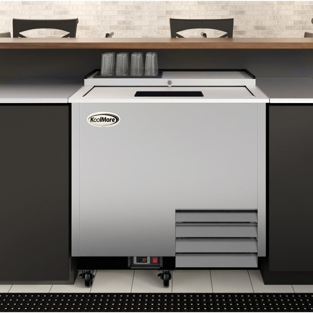 36 in. Commercial Glass Froster in Stainless Steel, ETL Listed, 9 cu. ft.