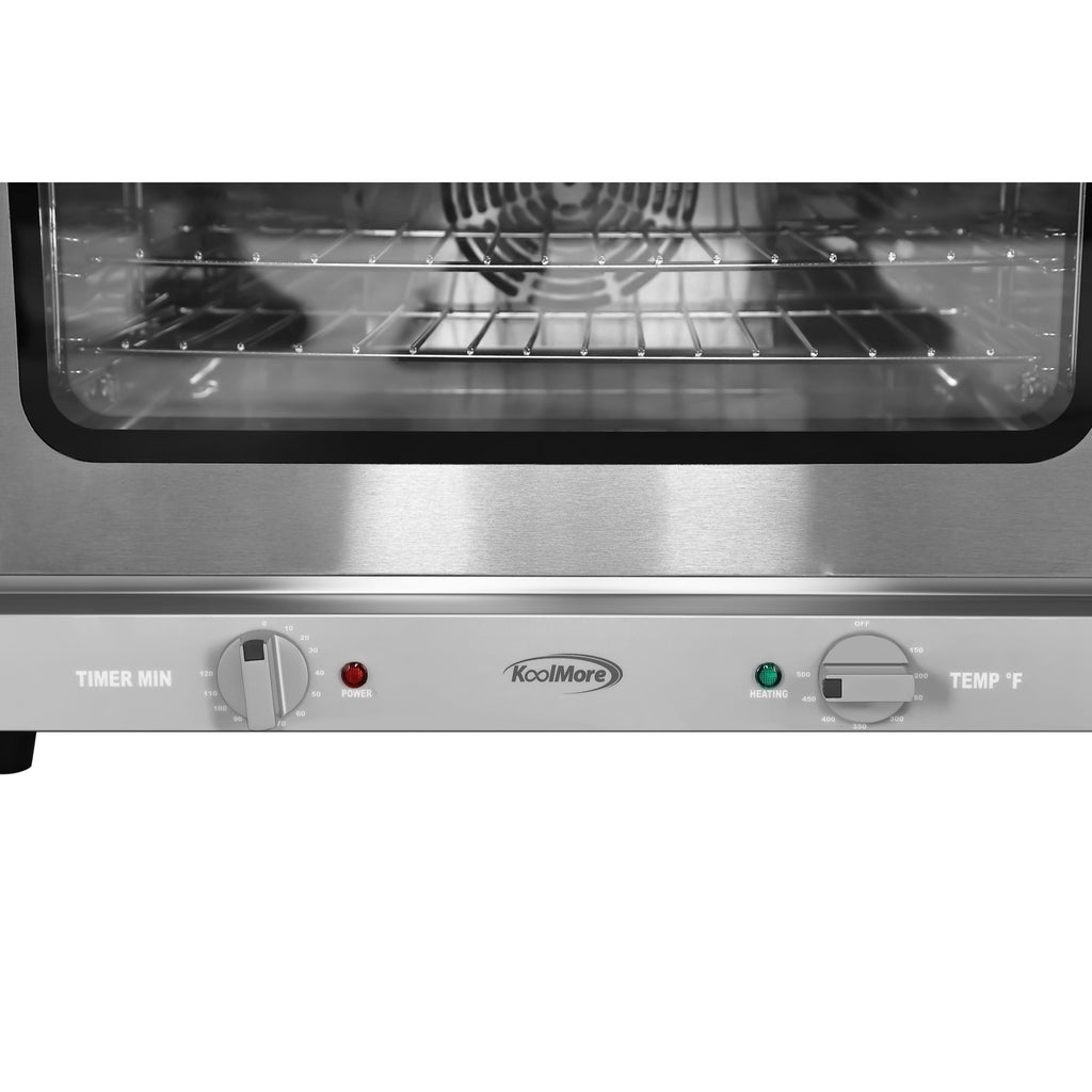 23 in. Countertop Convection Oven for Half-Size Pans with 4 Racks 1600W of Power in Stainless-Steel