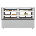 71 in. Dry Bakery Display Case with Front Curved Glass Protection, 20 cu ft.