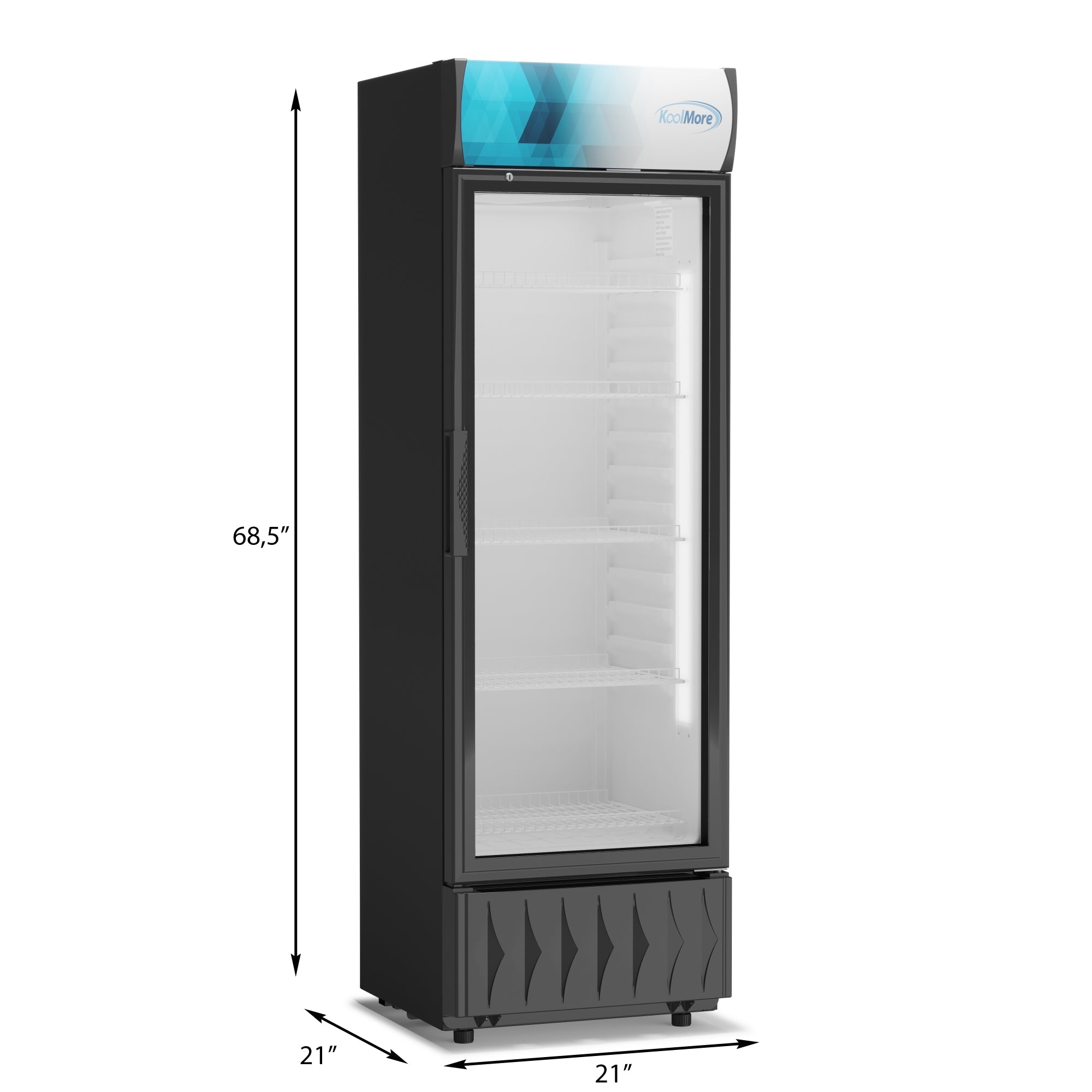 22 in. One-Door Merchandiser Refrigerator - 9 Cu Ft.