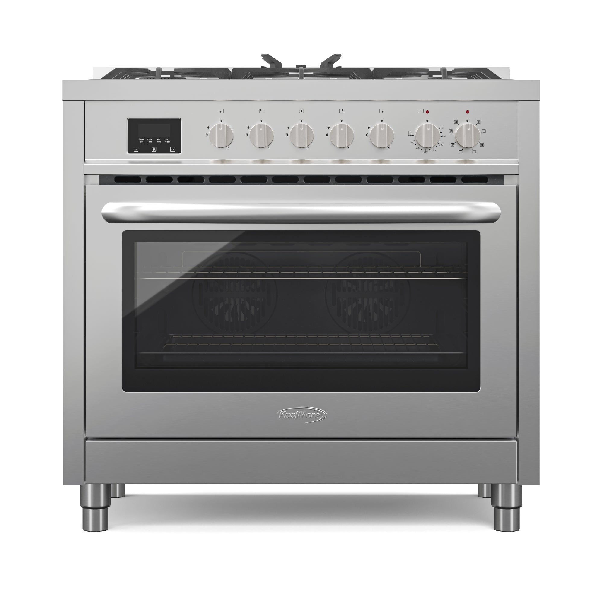 36 in. Professional Dual Fuel Range in Stainless Steel with Legs, 4.3 cu. ft.