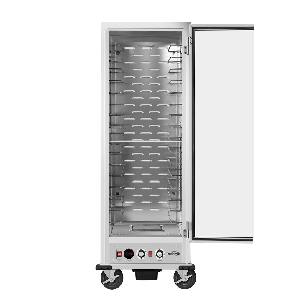 33 in. Commercial Insulated Heated Holding/Proofing Cabinet with Glass Door and Wire Racks in Silver
