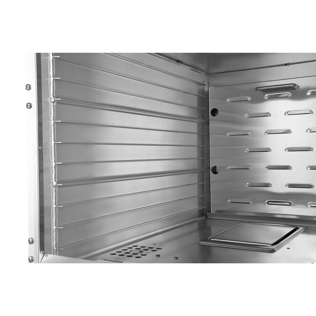 33 in. Commercial Insulated Half-Size Heated Holding Proofing Cabinet with 12-Pan Capacity and Glass Door in Silver