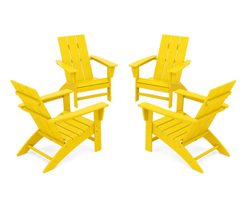 4-Piece Modern Adirondack Chair Conversation Set