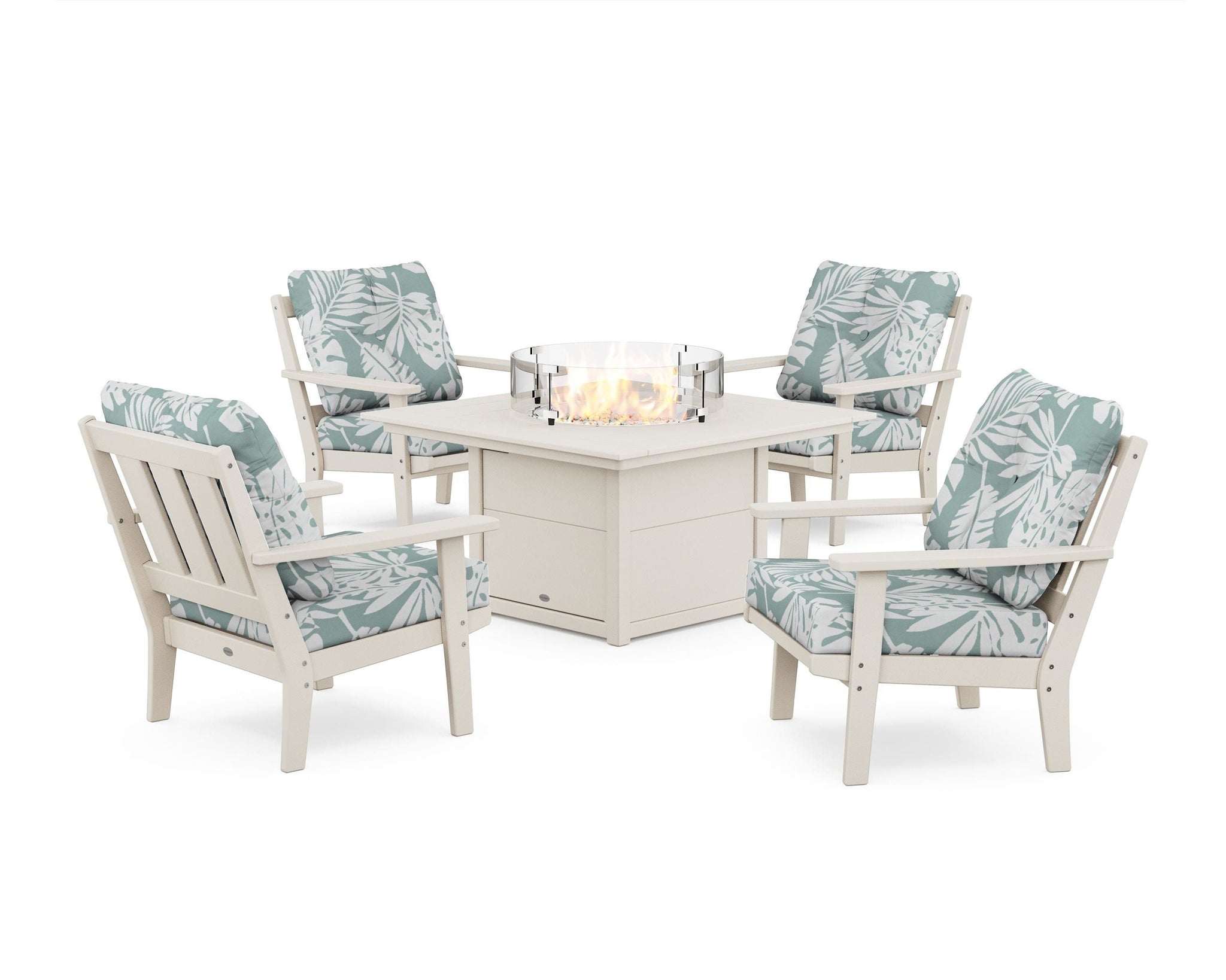 Oxford 5-Piece Deep Seating Set with Fire Pit Table