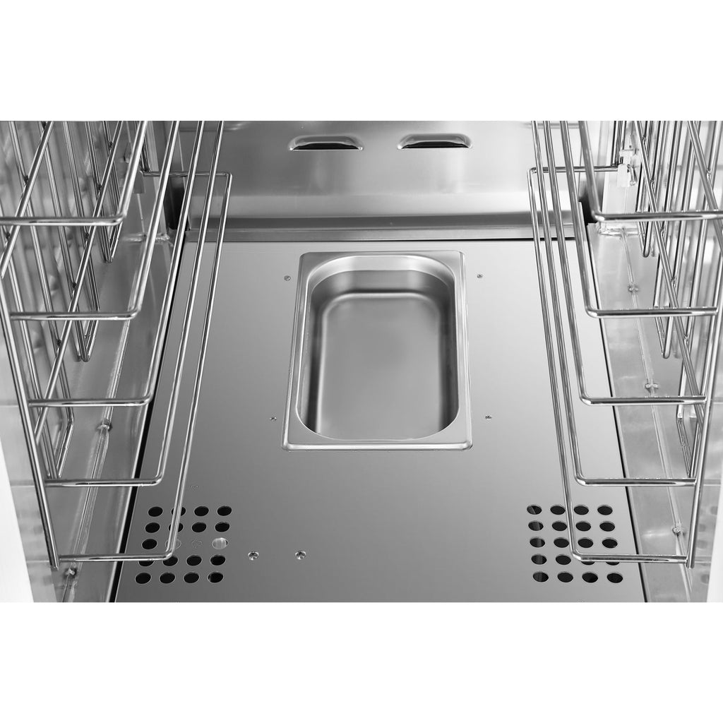33 in. Commercial Insulated Heated Holding/Proofing  Cabinet with Wire Racks and Solid Dutch Doors in Silver