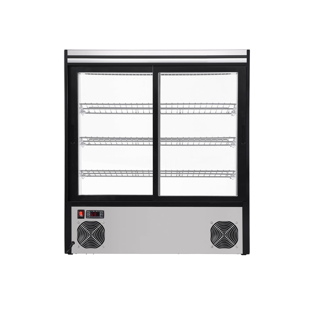 31 in. 4-Tier Commercial Countertop Display Refrigerator in Stainless-Steel