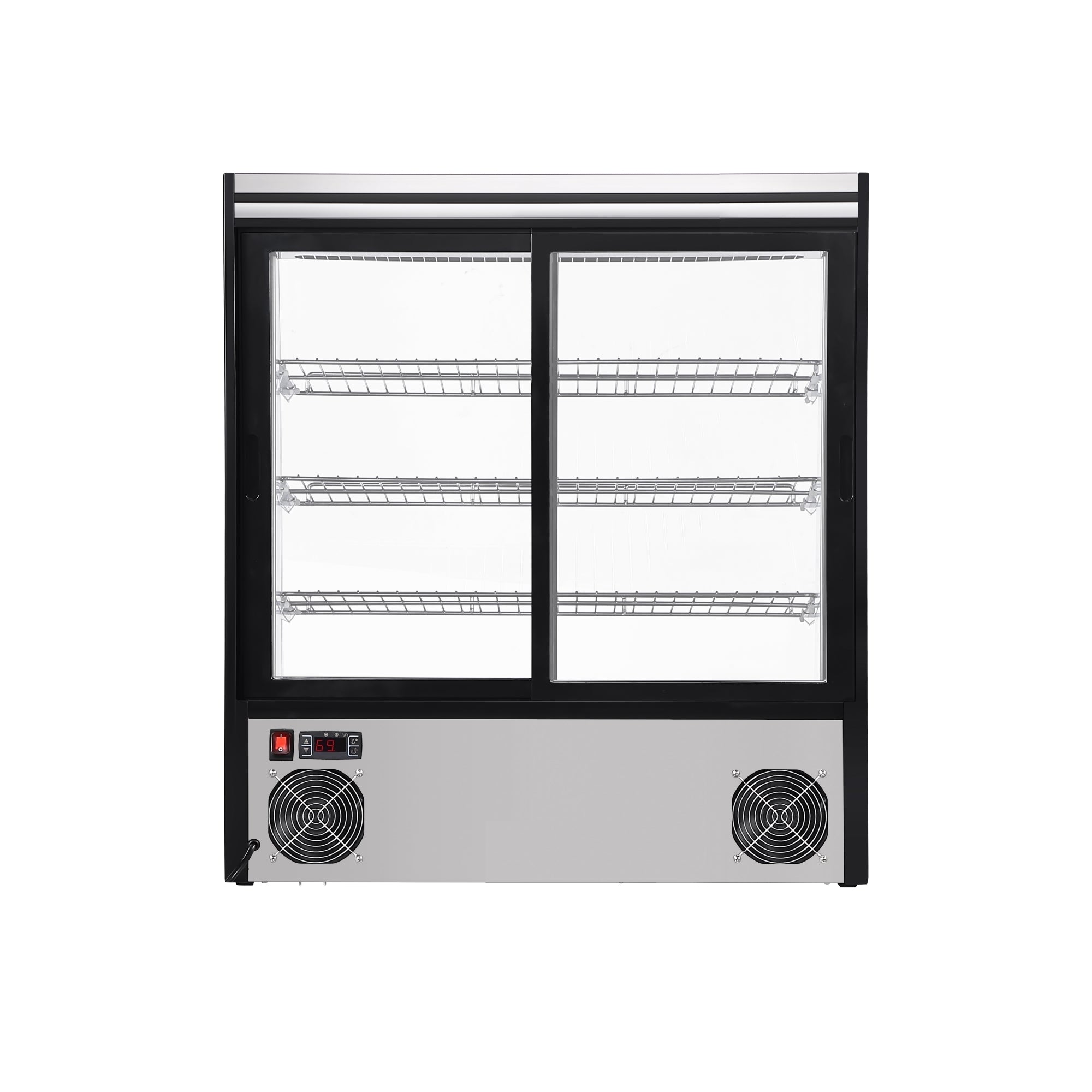 31 in. 4-Tier Commercial Countertop Display Refrigerator in Stainless-Steel
