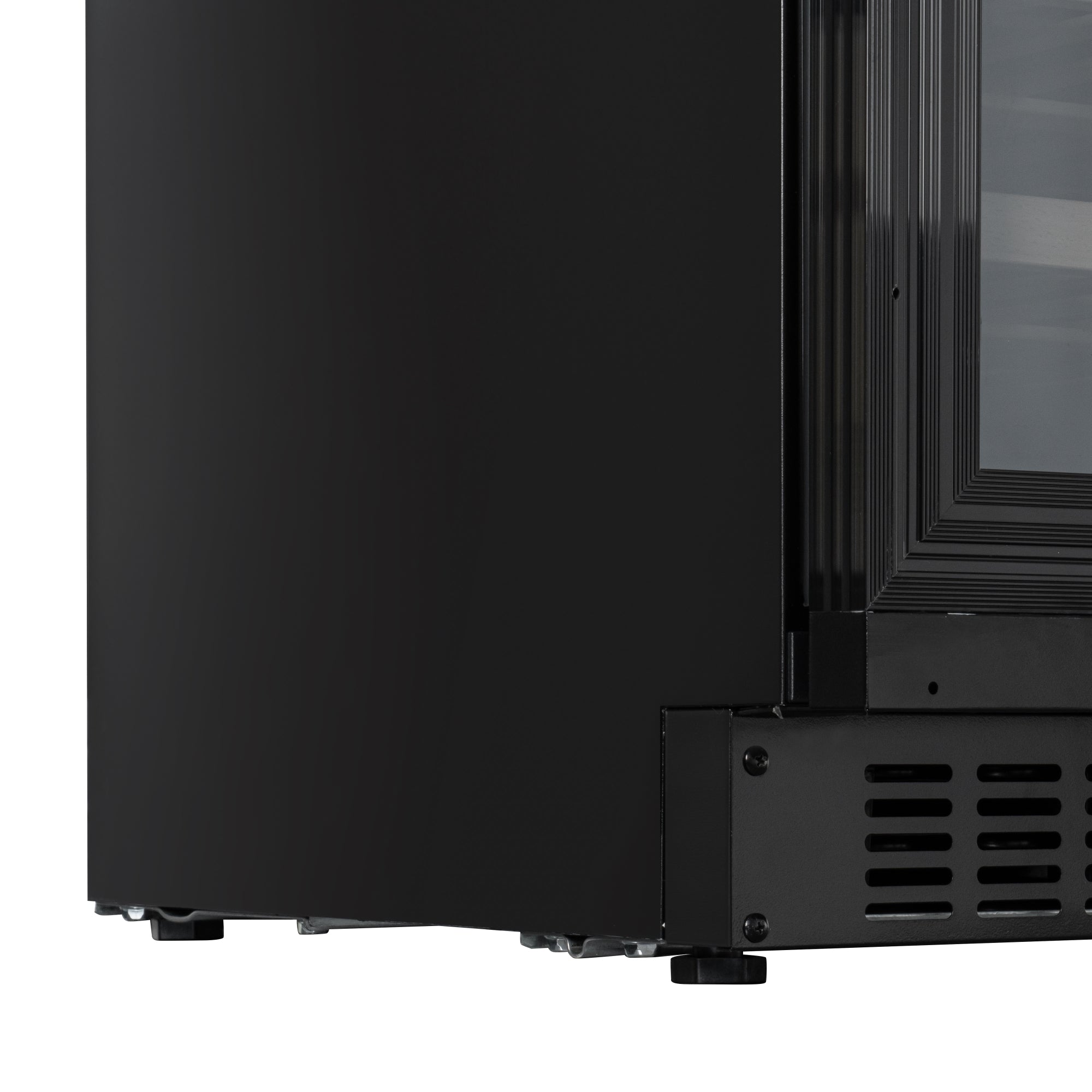 KoolMore Reserve 24 in. Under-Counter Panel Ready Dual Zone Built-in Wine Cooler with 45 Bottle Capacity and Wooden Shelves in Black
