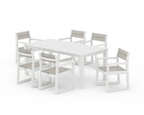 EDGE Sling Arm Chair 7-Piece Parsons Dining Set