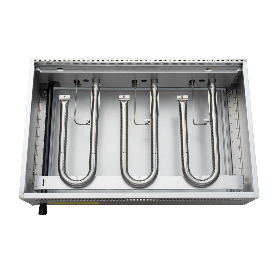 36 in. Commercial 3-Burner Natural Gas Charbroiler with 90,000 BTU in Stainless-Steel
