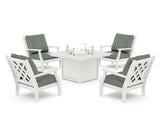 Wovendale 5-Piece Deep Seating Set with Fire Pit Table
