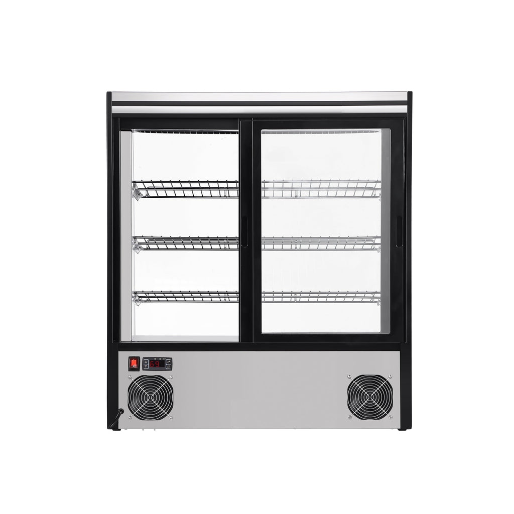 31 in. 4-Tier Commercial Countertop Display Refrigerator in Stainless-Steel