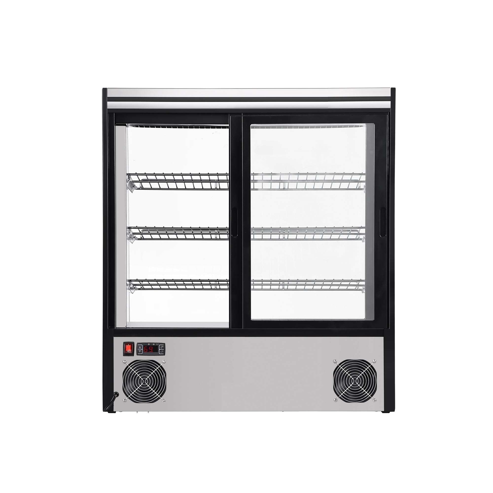 31 in. 4-Tier Commercial Countertop Display Refrigerator in Stainless-Steel