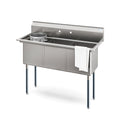 60 in. Three Compartment Commercial Sink Bowl Size 18x18x14 Stainless-Steel 18 Gauge