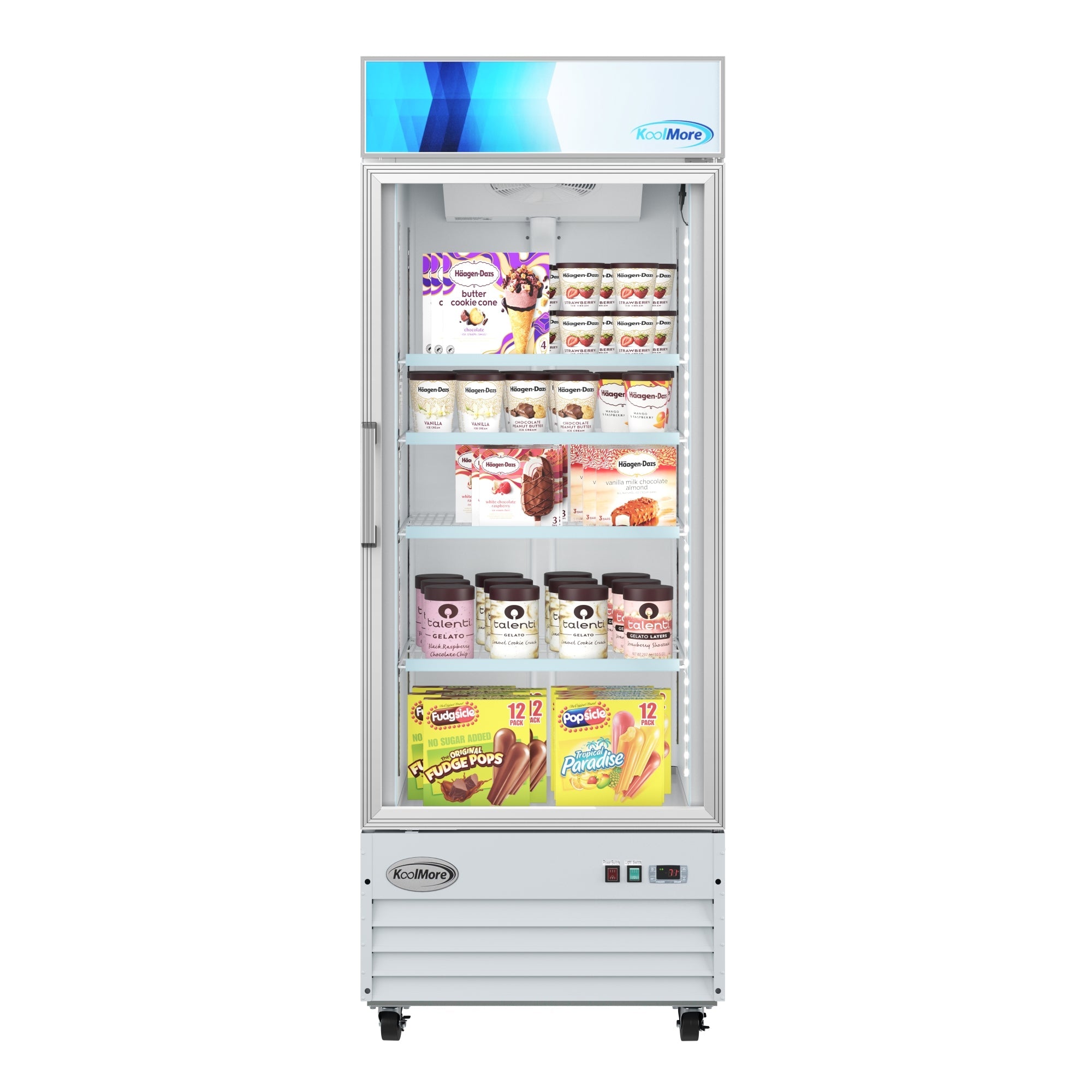 31 in. 1-Door Commercial Display Merchandiser Freezer 23 cu. ft. in White