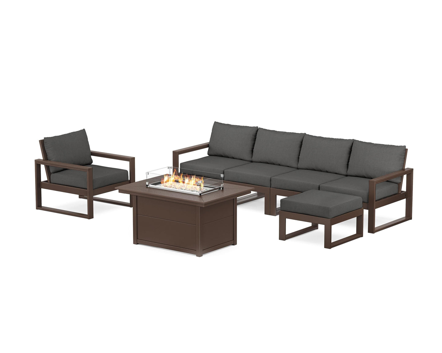 EDGE Sectional Lounge and Fire Pit Set