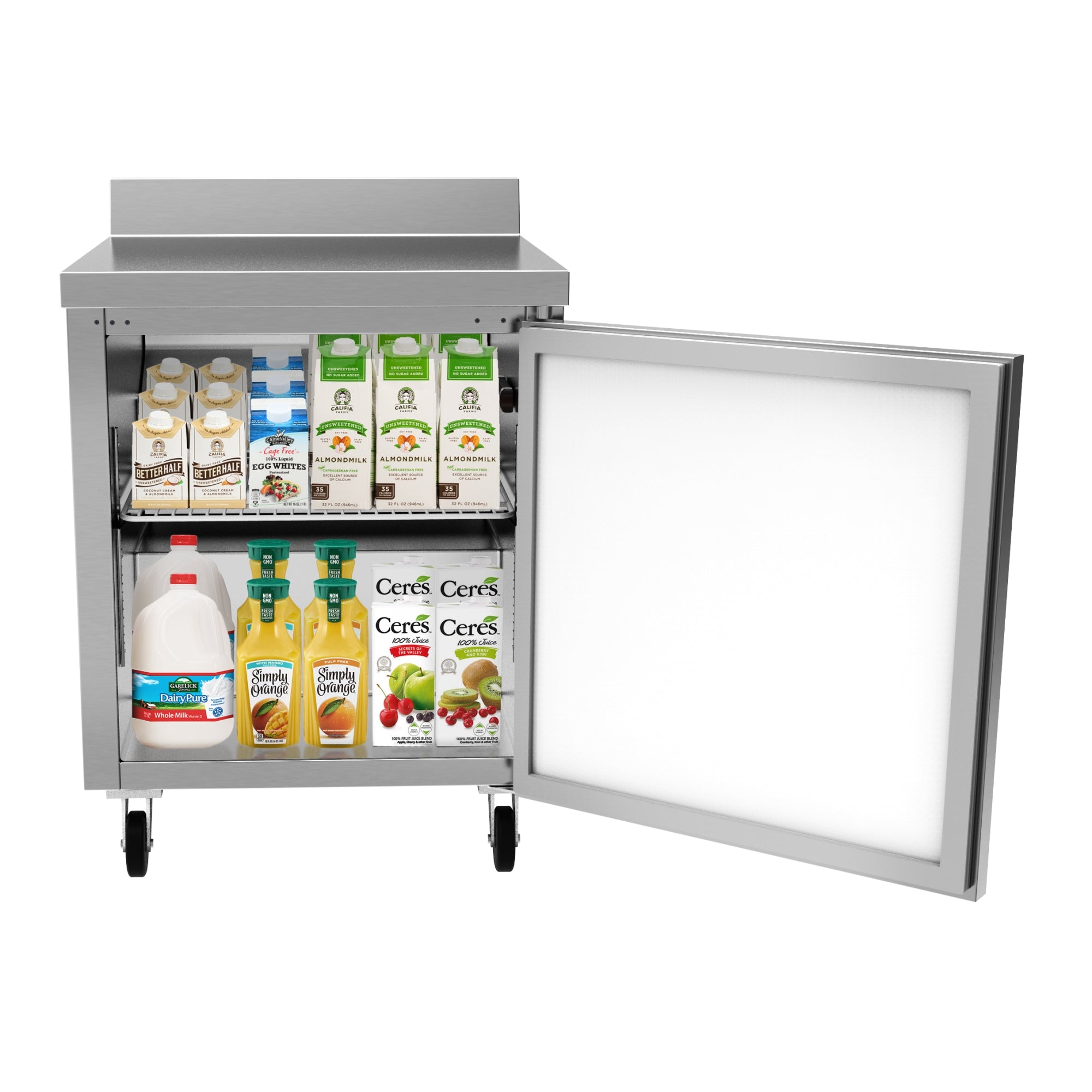 27 in. One-Door Worktop Refrigerator With 3.5 in. Backsplash - 6.3 Cu Ft.