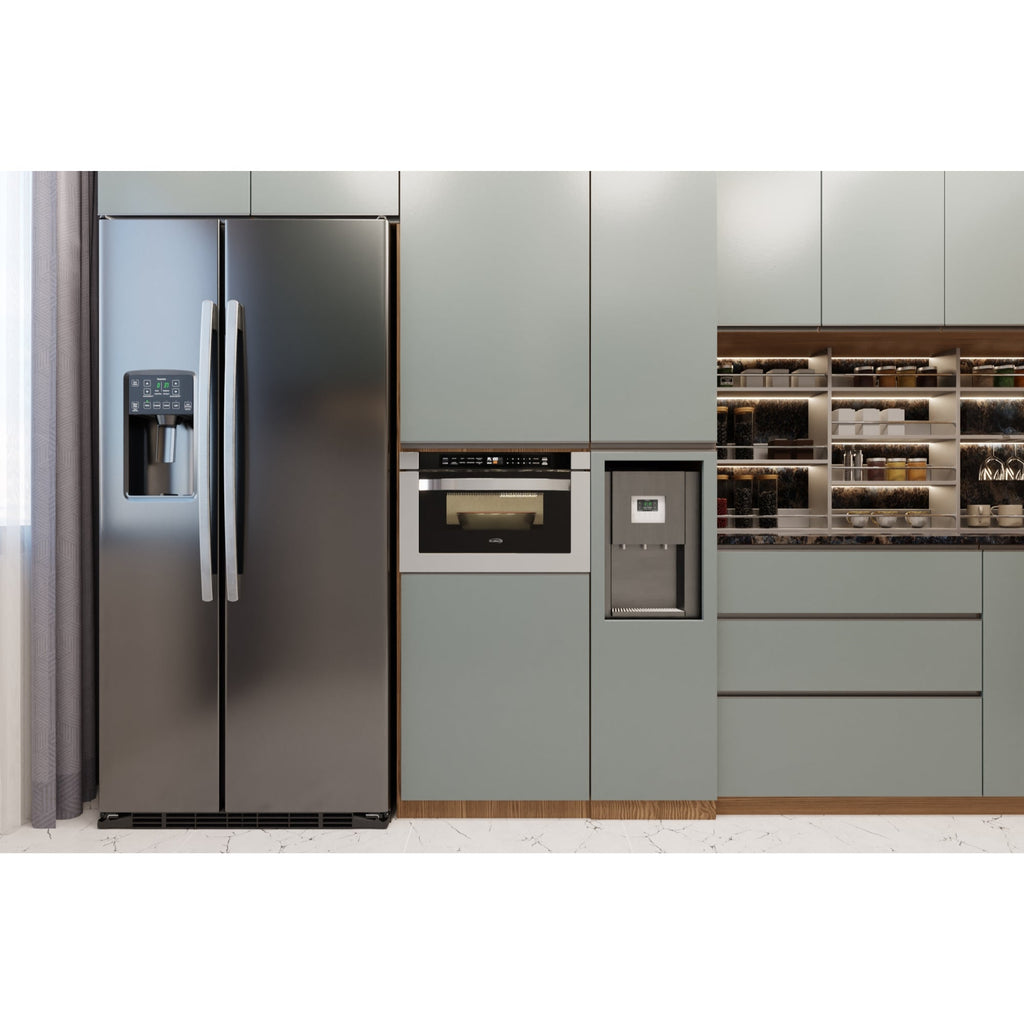 24 in. Stainless-Steel Microwave Drawer, Wall-Mounted with Flat Bottom,1.2 Cu. Ft.