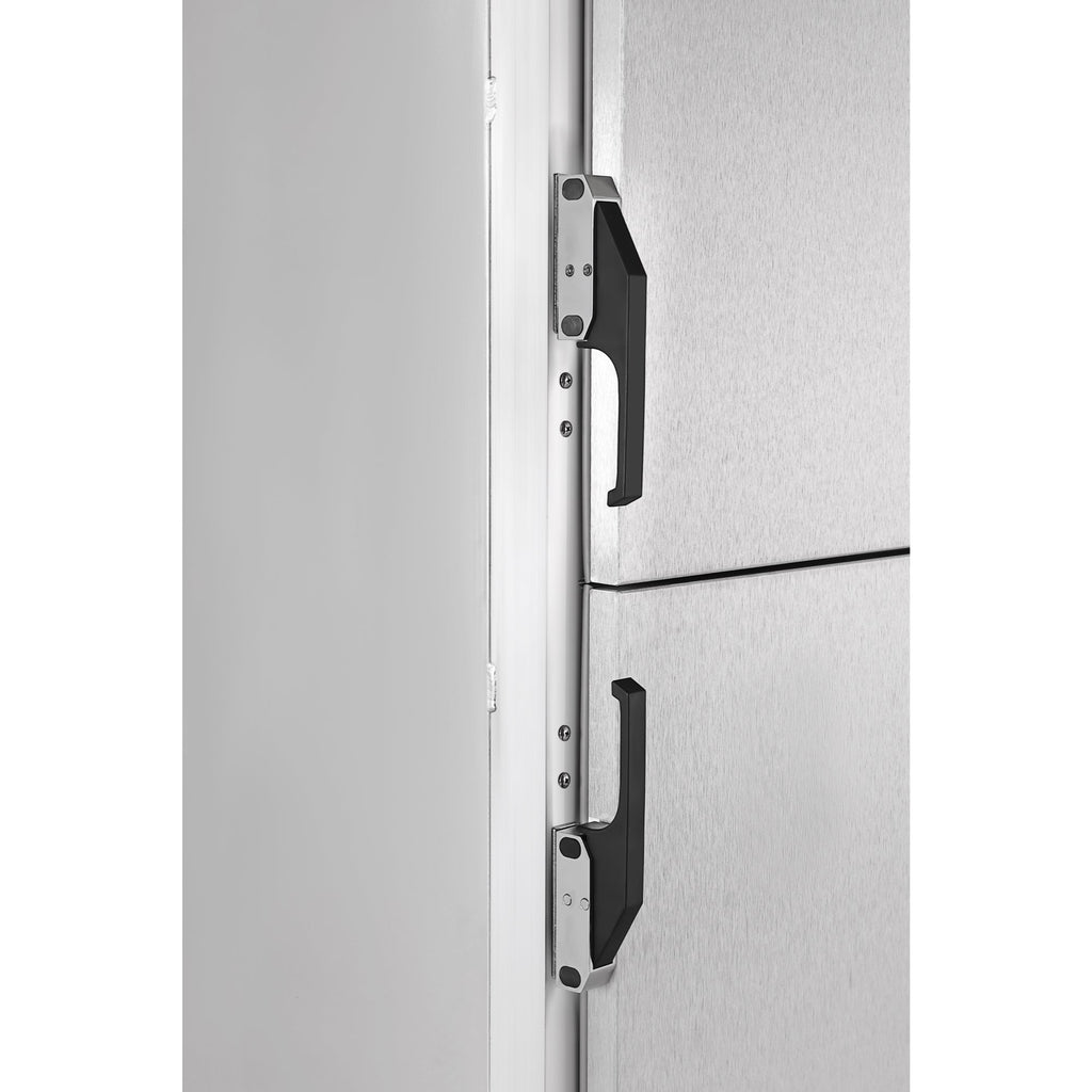33 in. Commercial Insulated Heated Holding/Proofing  Cabinet with 36-Pan Capacity and Solid Dutch Doors in Silver