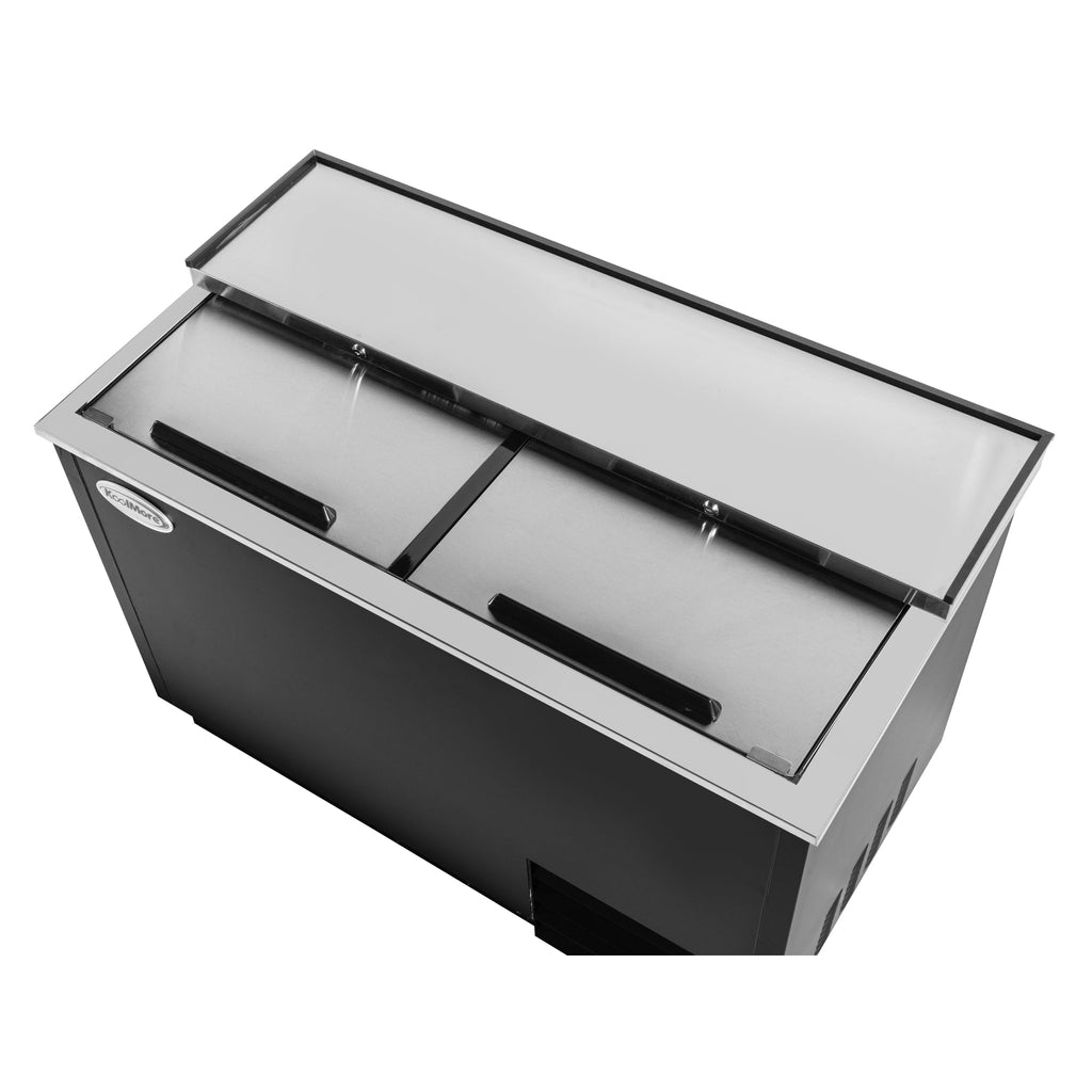 50 in. Commercial Glass Froster in Black Steel, ETL Listed, 14 cu. ft.