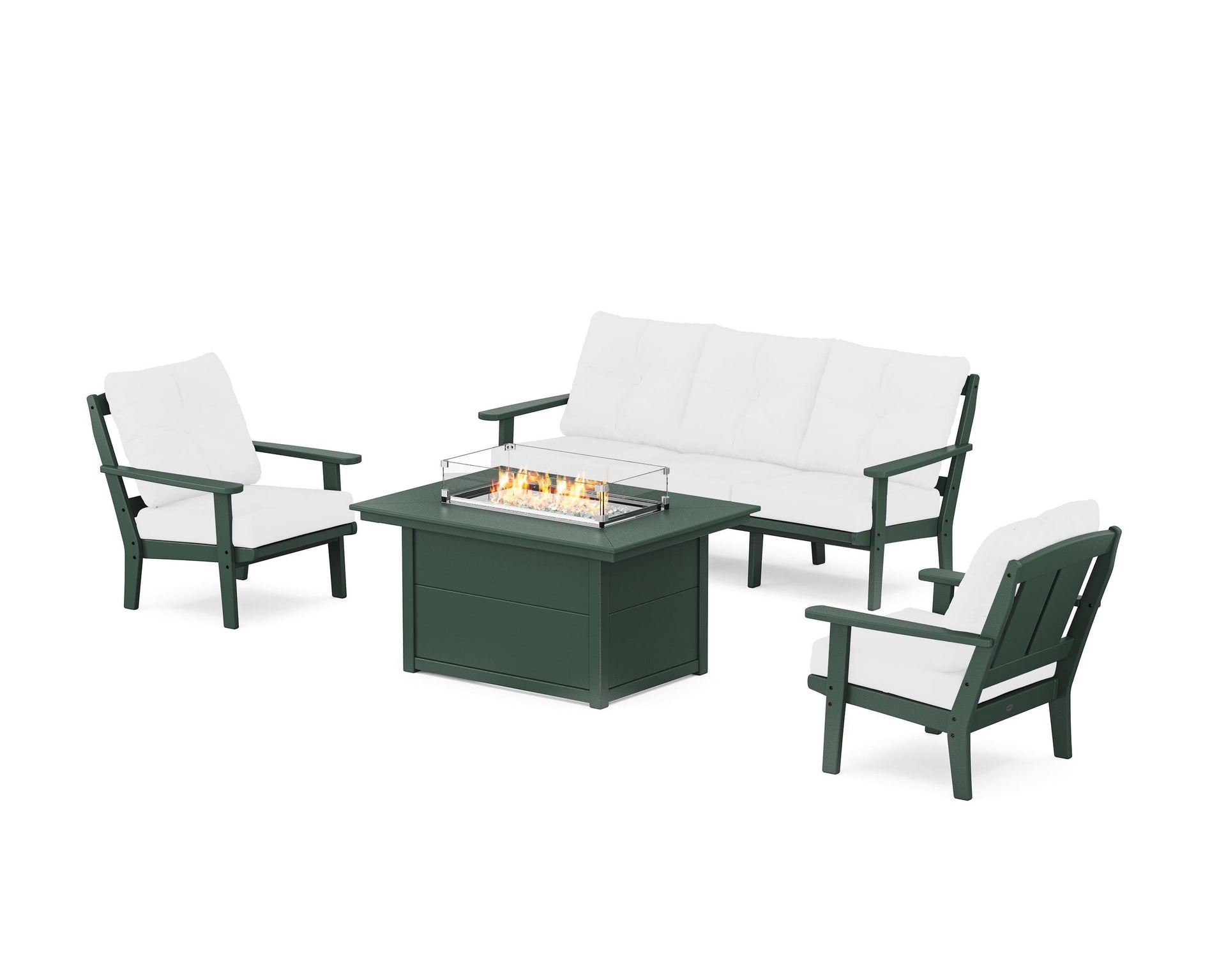 Mission Deep Seating Fire Pit Table Set