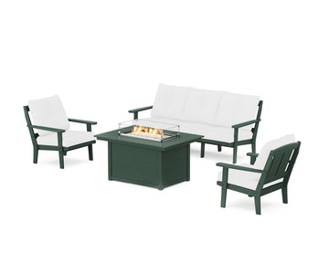 Mission Deep Seating Fire Pit Table Set