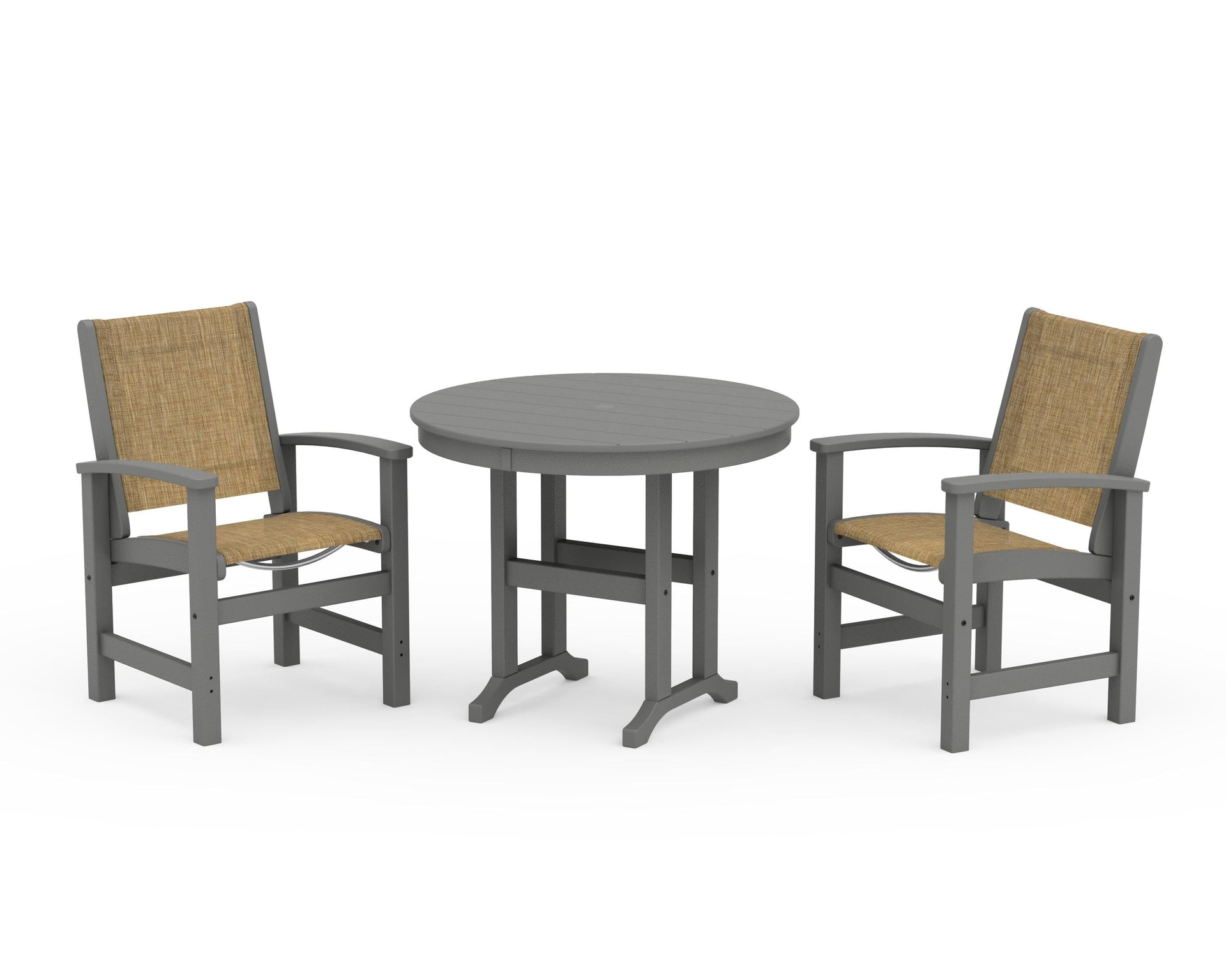 Coastal 3-Piece Round Dining Set