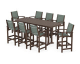 Coastal 9-Piece Bar Set with Trestle Legs