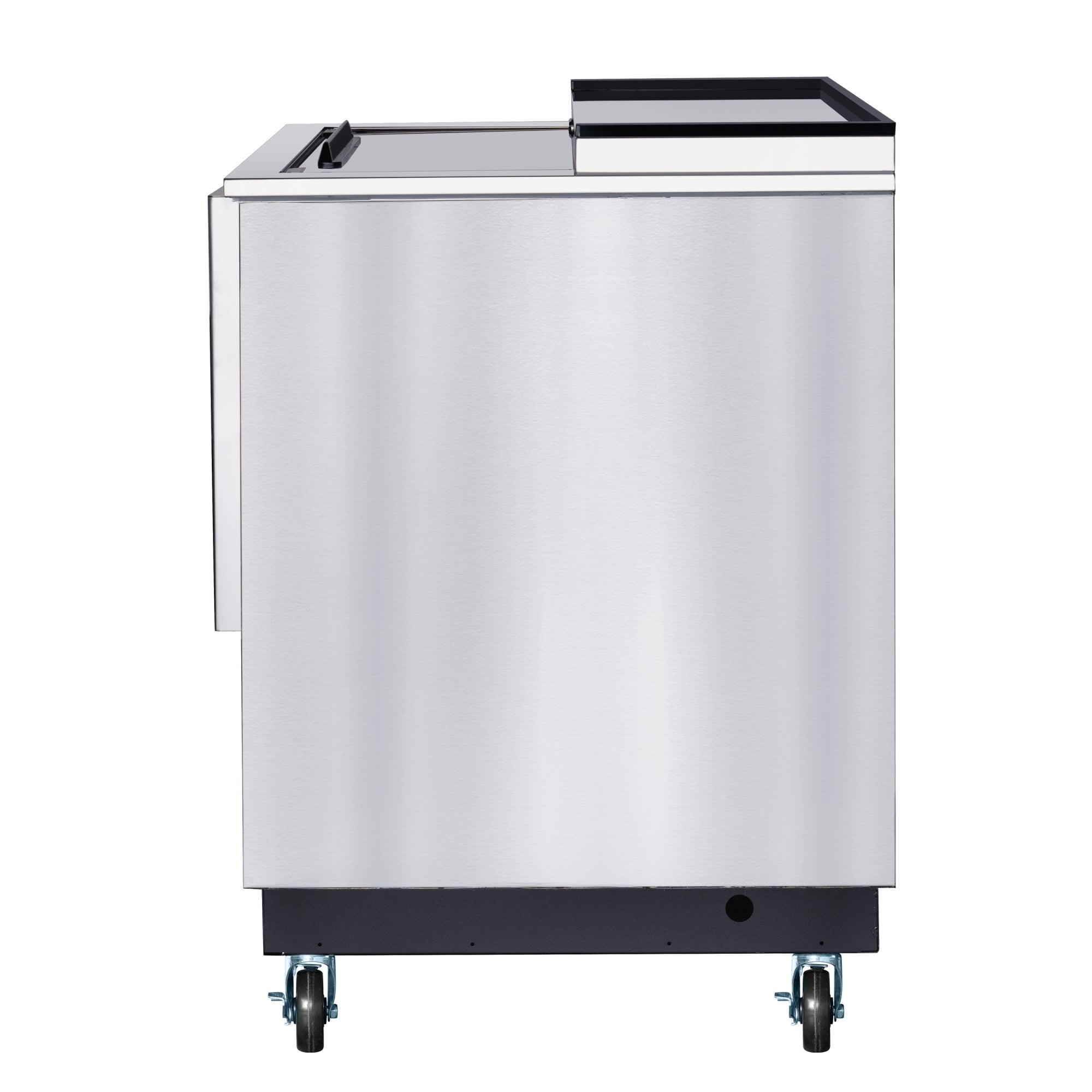 25 in. Commercial Bottle Cooler in Stainless-Steel with Built-In Opener, ETL Listed, 5 cu. ft.