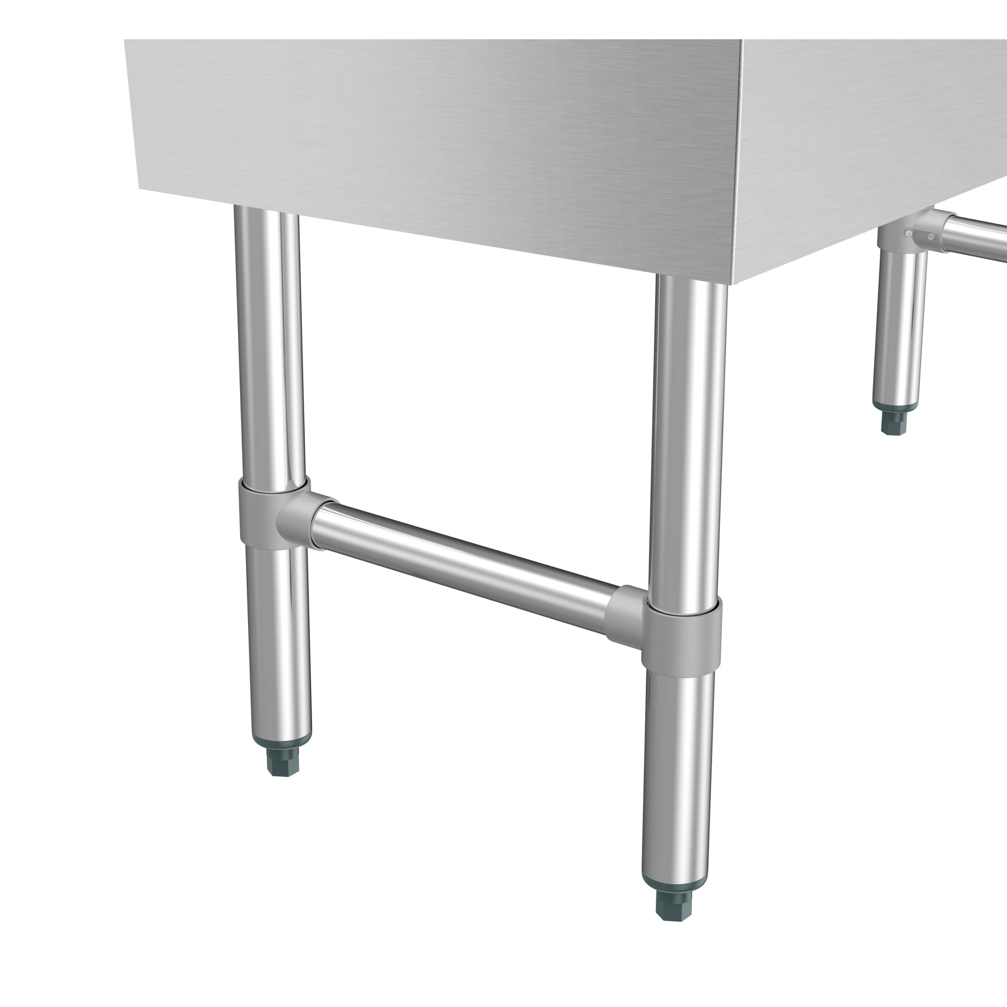 48 in. Three-Compartment Commercial Under-Bar Sink with 3 in. Backsplash, Left Drainboard and Low Lead Faucet, NSF Certified in Stainless Steel